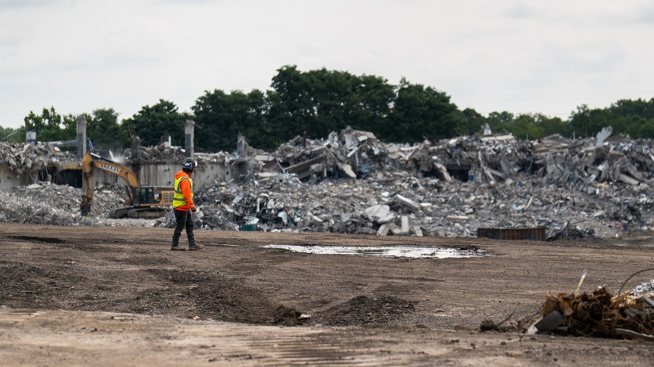 Watch as demolition continues at old Highmark Stadium