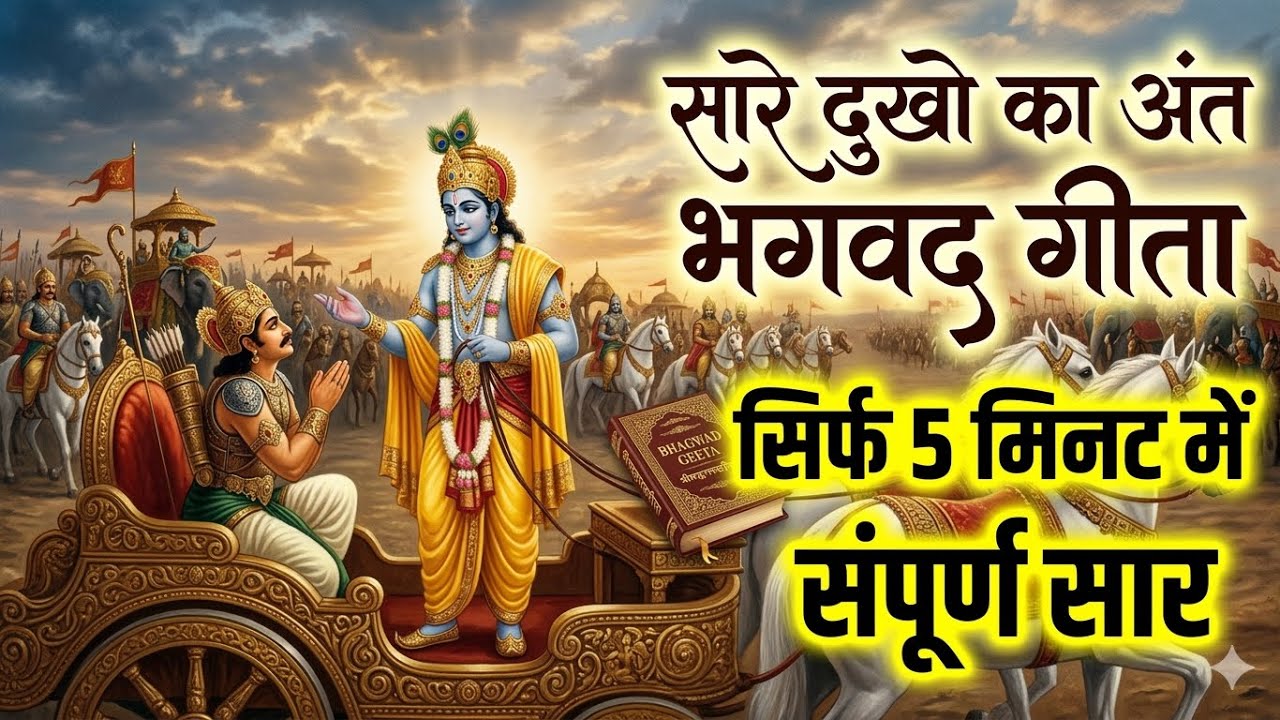 Bhagwat Geeta in 5 minutes | संपूर्ण गीता सार | भगवत गीता | motivation | Krishna vachan | 