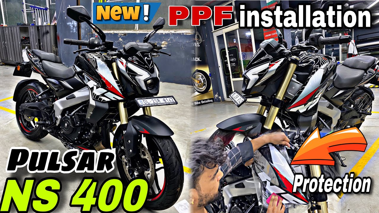 How to install paint protection film | Bajaj pulsar ns400 PPF lamination | #modified#bajajbikes#ppf