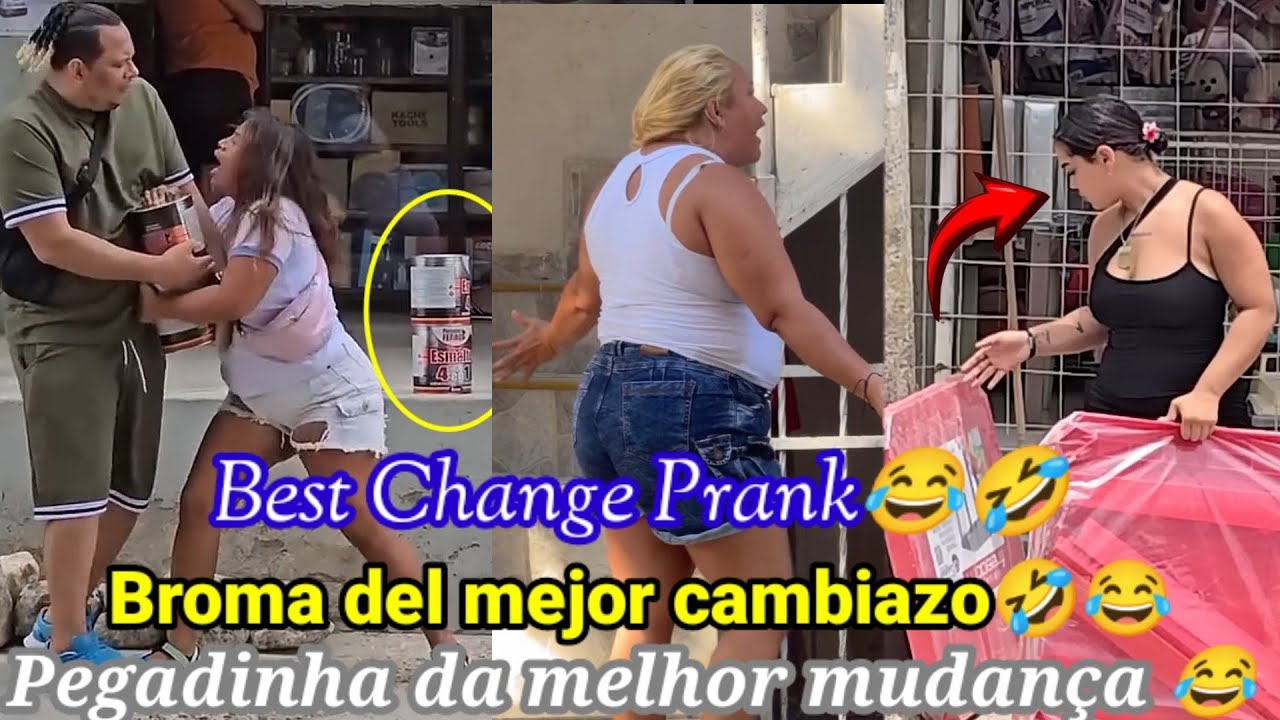 Broma del mejor cambiazo🤣 / Pegadinha da melhor mudança 😂 /Best Change Prank