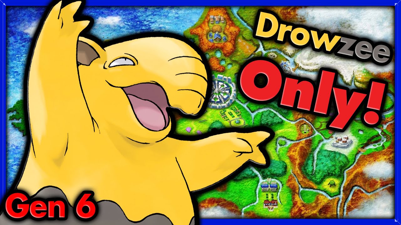 MY FAVOURITE! - Can I Beat Pokemon X with ONLY Drowzee? 🔴 Pokemon Challenges