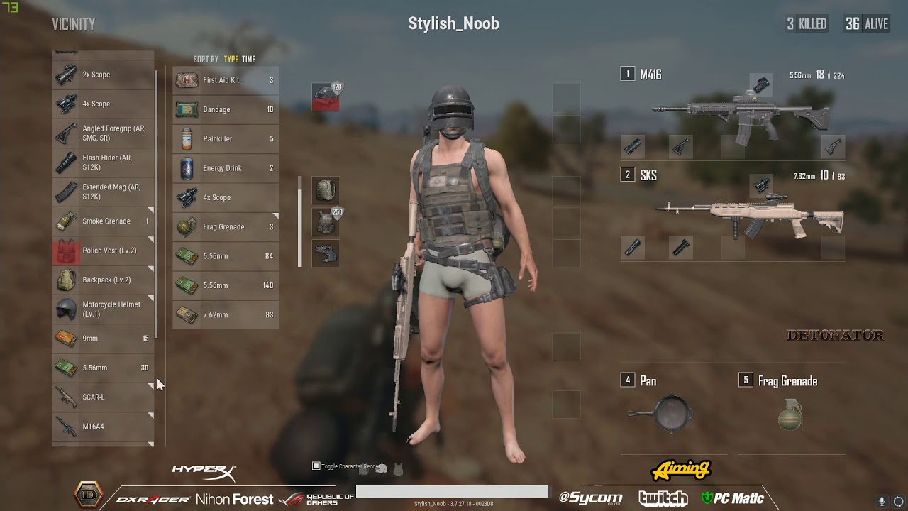 [PUBG]裸で逃げ惑っていた男がドン勝