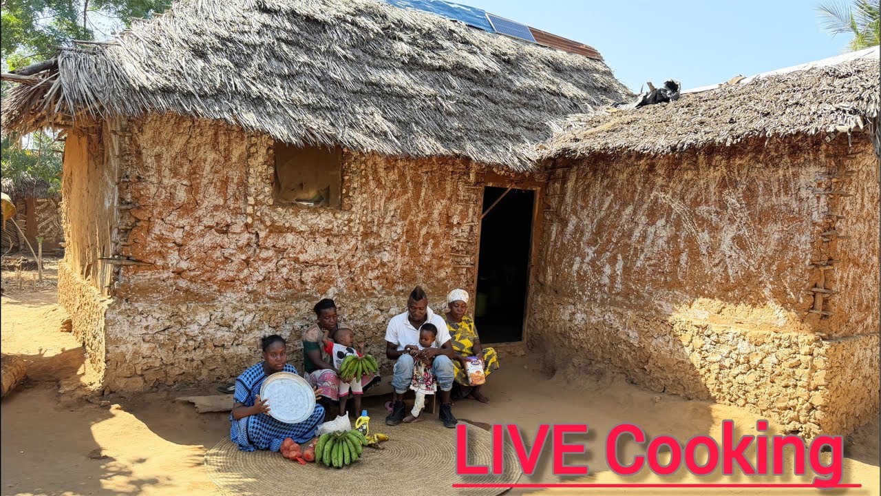 LIVE African Village Cooking 🎂 No-Oven Cake & Green Banana Stew