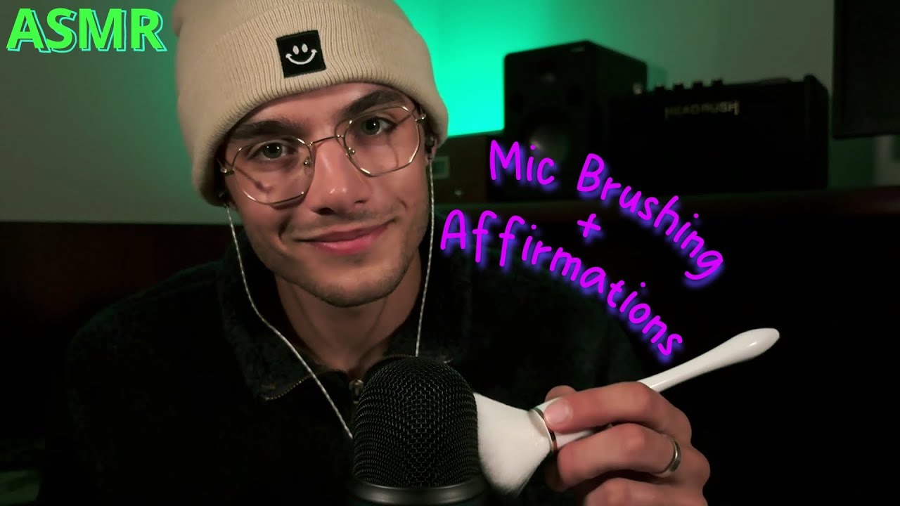 ASMR - 😴 POSITIVE Affirmations & Mic Brushing ☁️ (INSTANT Tingles)