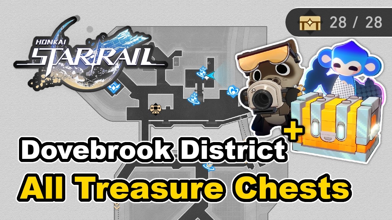 Honkai Star Rail - Dovebrook District - All Treasure Chest Locations (Chests & Furbobo Treasure)