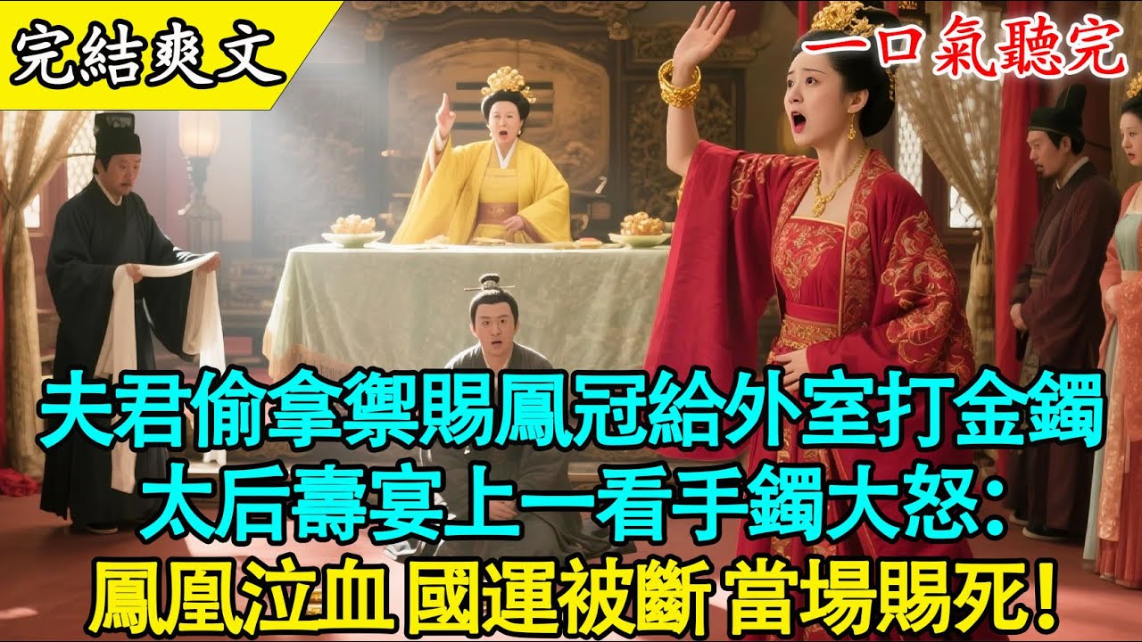 【完結古言】渣夫偷我禦賜鳳冠給外室熔金鐲？太后壽宴上，我讓他全家誅九族！🔥👑#古言 #爽文 #有聲書 #打臉 #大女主