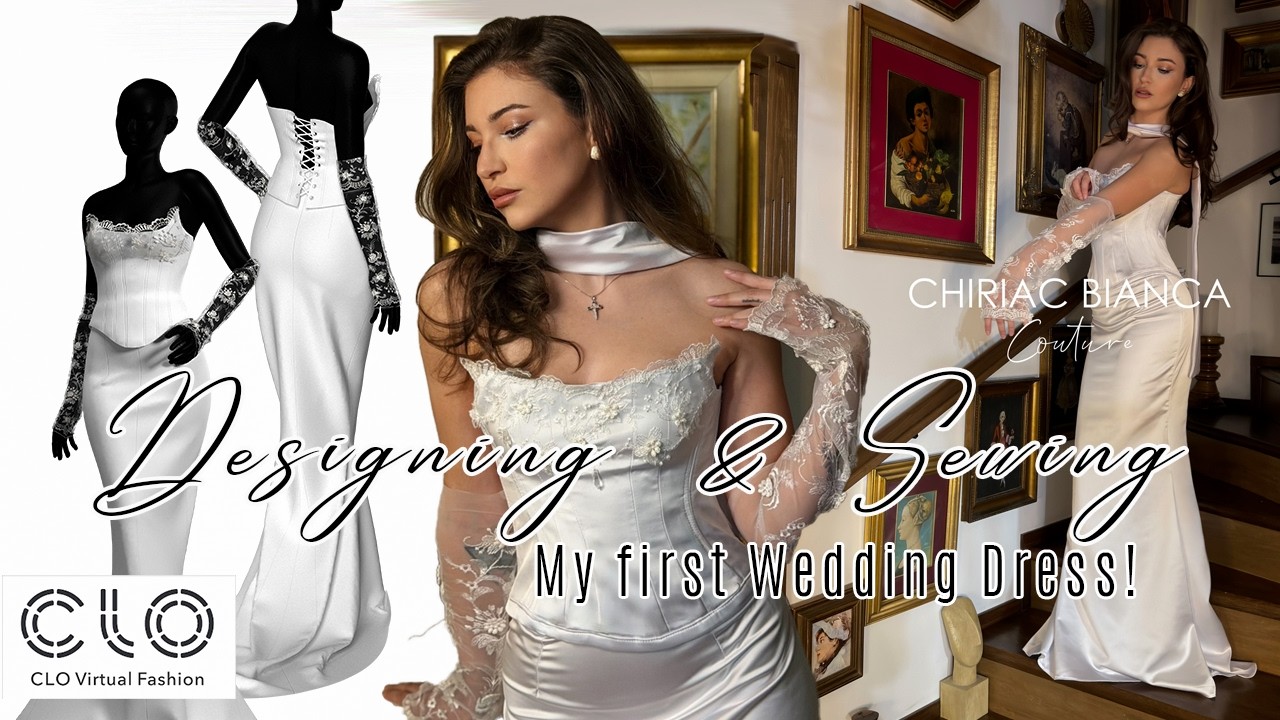 Designing & Sewing My First Wedding Dress | Patternmaking in CLO3D
