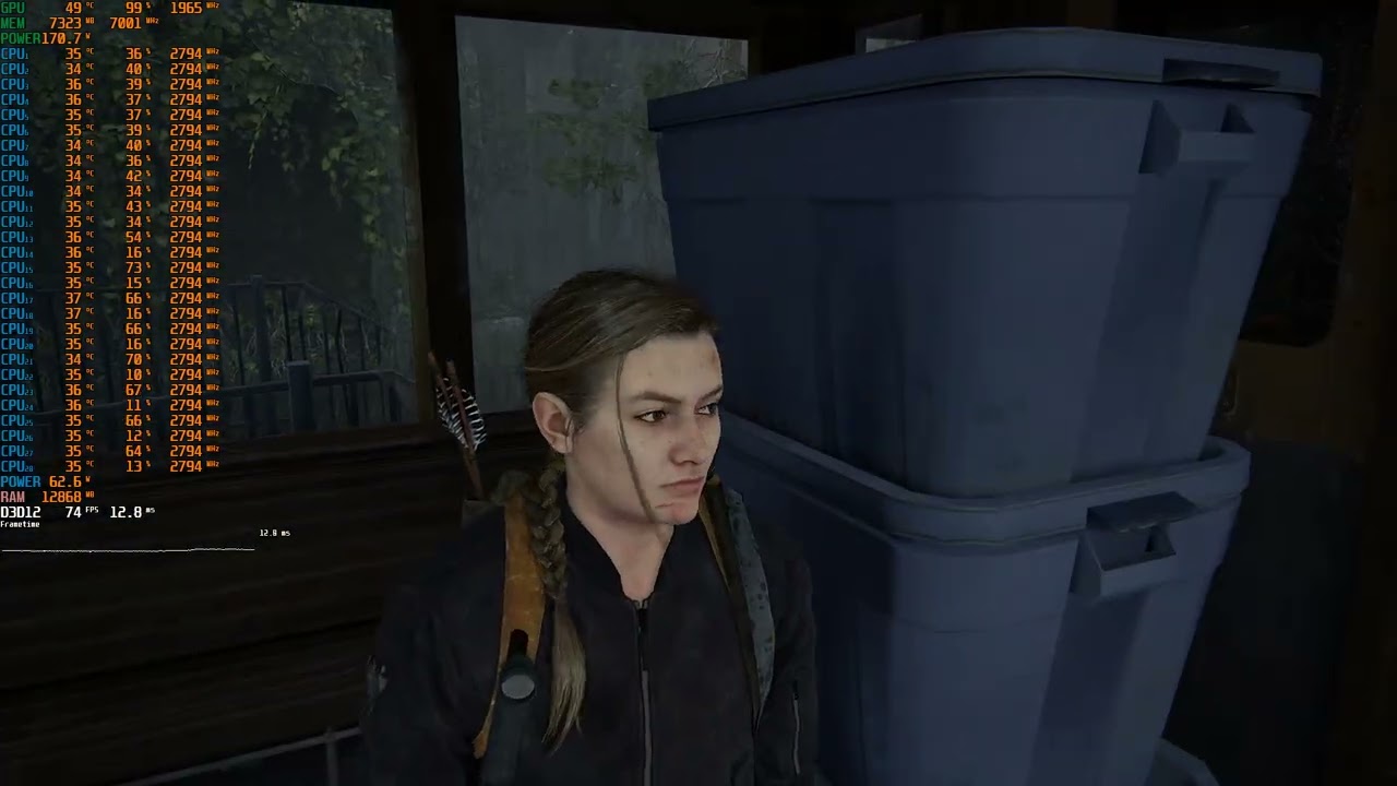 The Last of Us Part II+DLSS 4.5 на Intel Xeon E5-2680 v4+RTX 3060 Ti