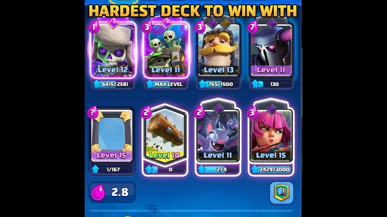 Can I win with the WORST DECK in Clash Royale?