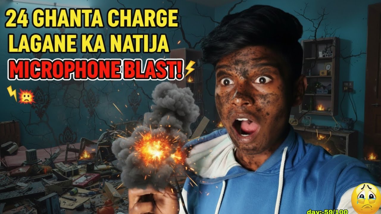 24 Ghante Microphone Charge Kiya Aur Phat Gaya 😱 | Real Experiment