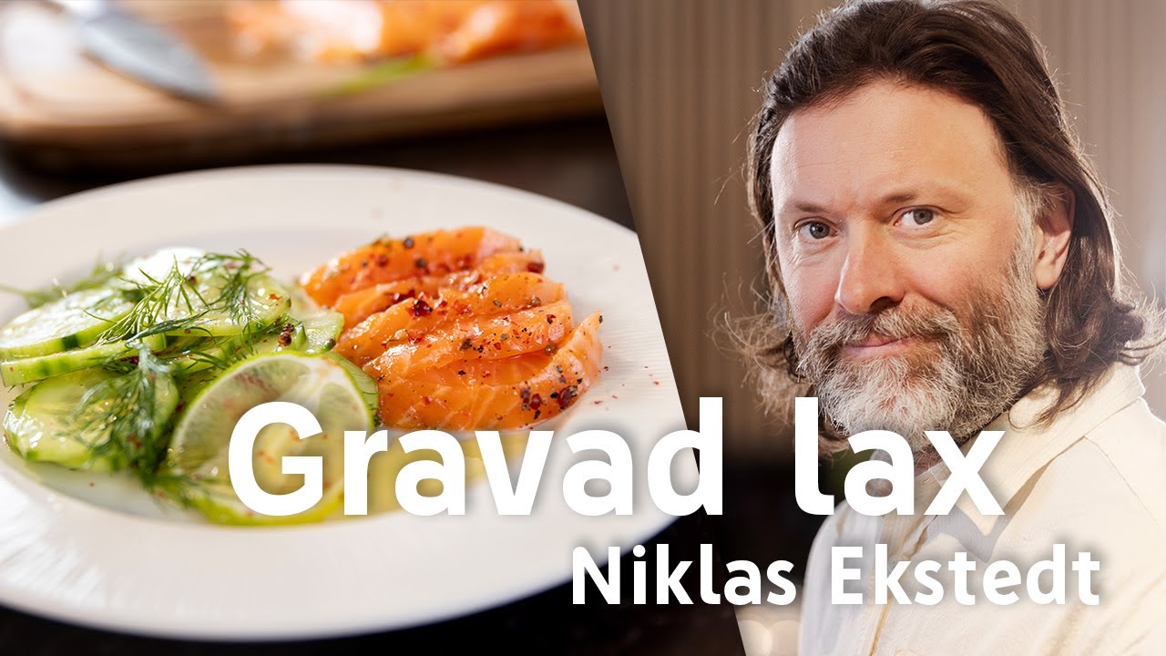 Gravad lax med rosépeppar - påskrecept av Niklas Ekstedt