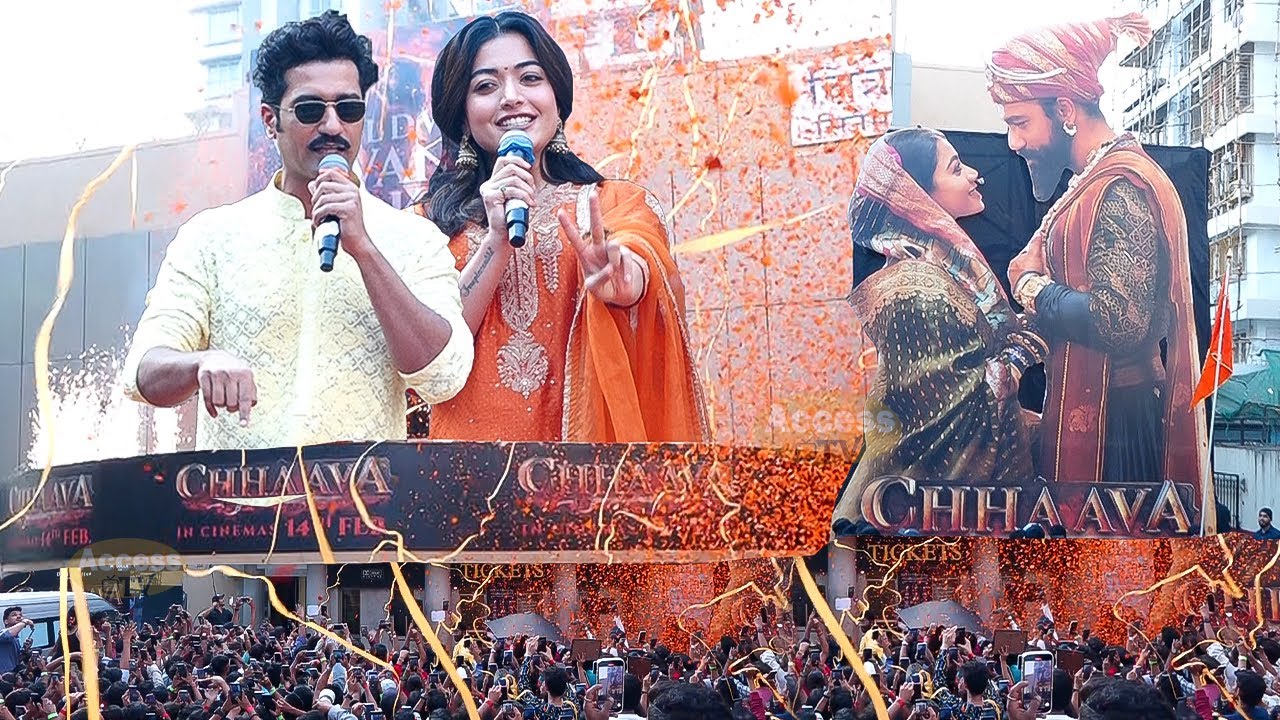 Vicky Kaushal And Rashmika Mandanna Promoting Their Movie 'Chhaava' At Chitra Cinema,Dadar