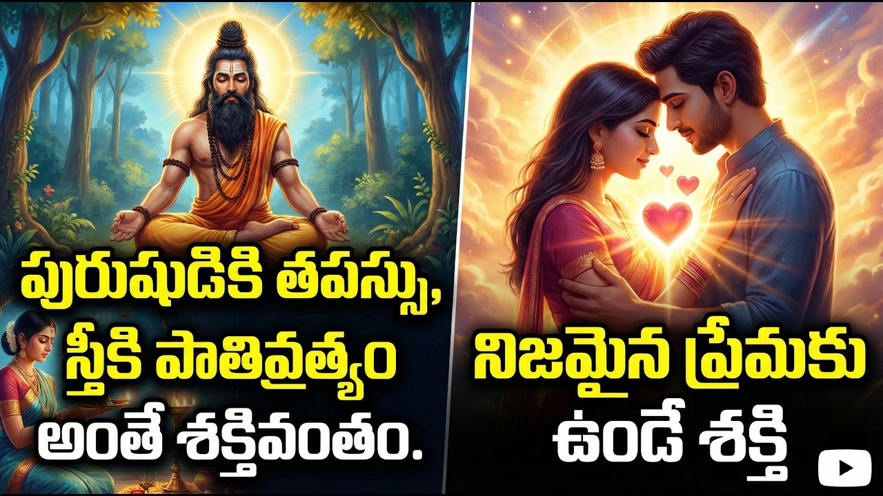 #పురుషుడికి తపస్సు ,స్త్రీకి పాతివ్రత్యం  అంతే శక్తివంతం. నిజమైన ప్రేమకు ఉండే శక్తి.#chaganti