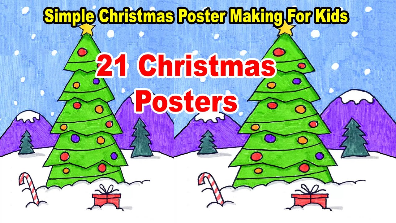Christmas Poster Making For Kids|Christmas Poster|Christimas poster ideas|New posters|2021