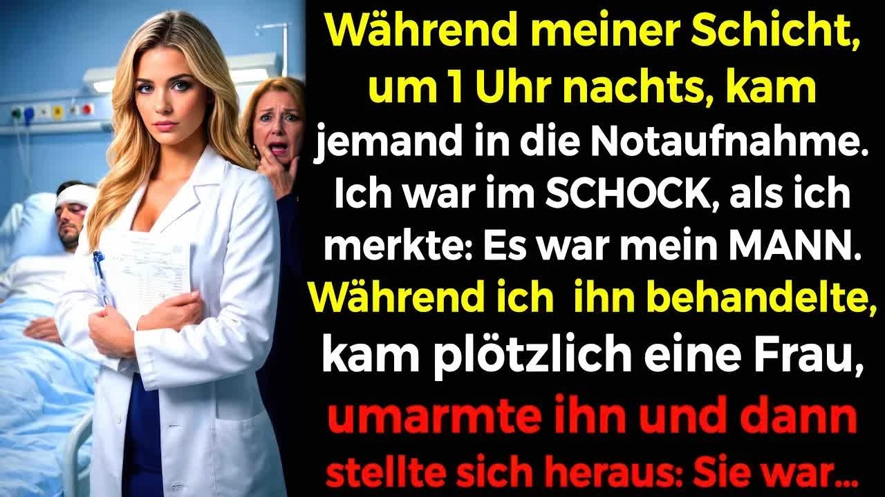 Nachtdienst um 1 Uhr🏥 Mein Mann kam in die NOTAUFNAHME🚨 Da umarmte ihn eine FRAU…💔⁉️