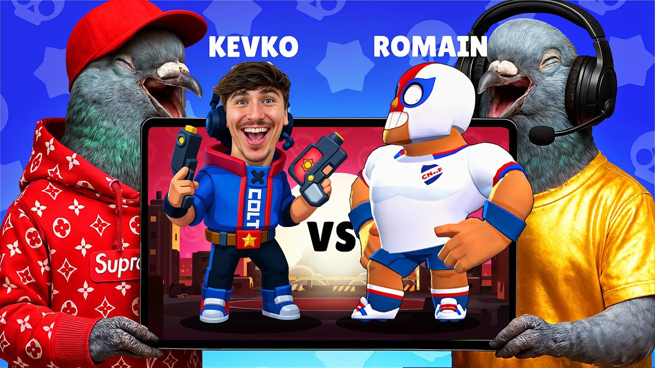 BATTLE de SKIN des 2 PLUS GROS PIGEONS de Brawl Stars ft KEVKO