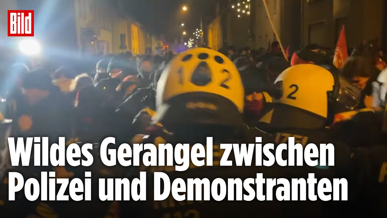 Demo in Gießen: Polizei und Demonstranten treffen aufeinander!
