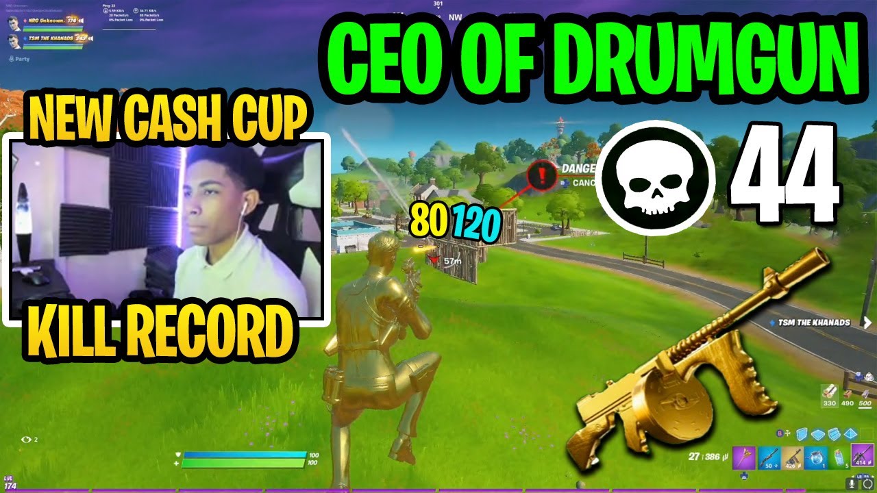 Unknown The CEO OF DRUMGUN gets 44 KILLS and NEW CASH CUP RECORD (Fortnite)