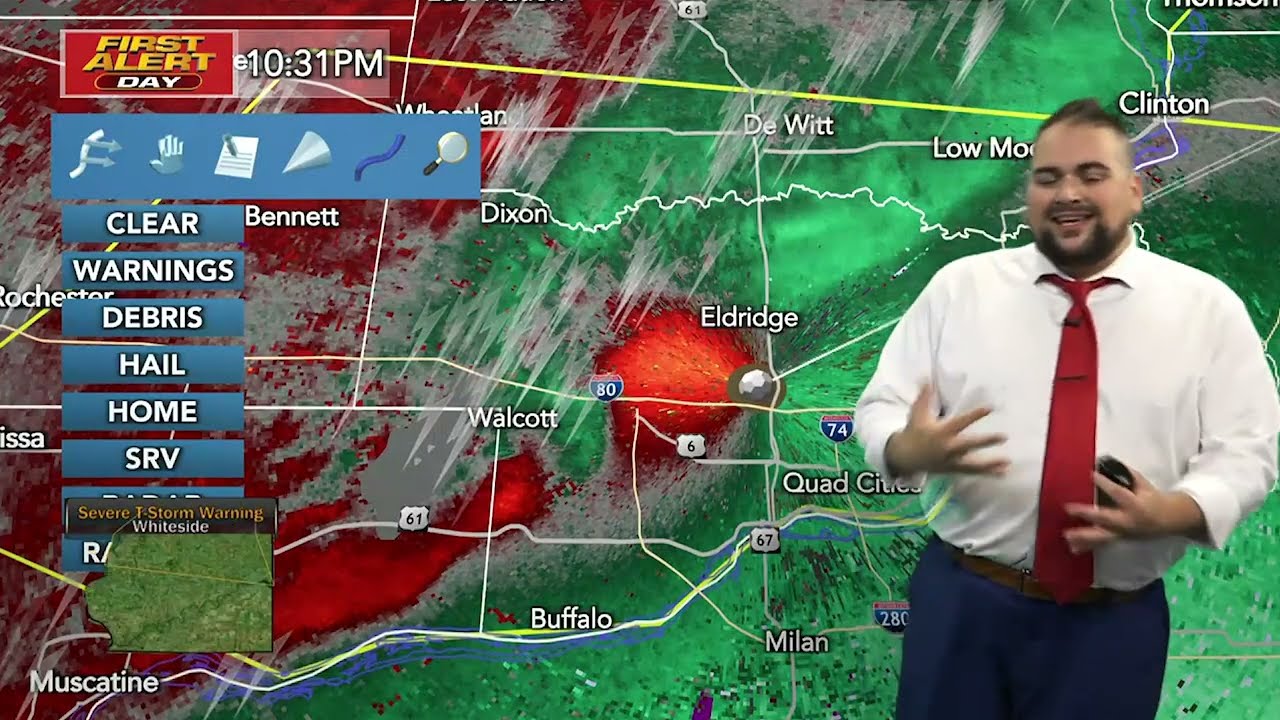 Meteorologist Cyle Dickens - Severe Weather Coverage Highlights  - June 2023 - KWQC-TV6