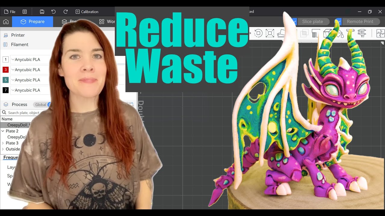 #anycubic Next Slicer waste saving tips for #3dprinting in multicolor. Reduce 3D poop/flushes