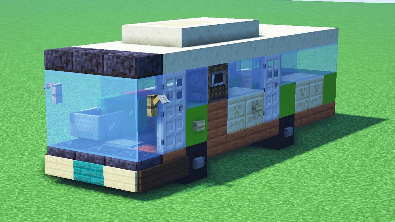 【マイクラ】路線バスの作り方 / チュートリアル【乗り物】[Minecraft Tutorial]Bus / How To Build a Bus