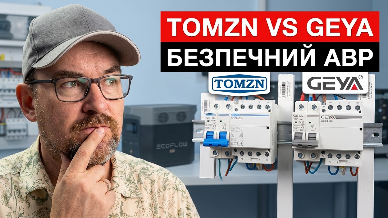 АВР на базі реверсивного контактора. Краще TOMZN або GEYA?! Безпечно підключаймо EcoFlow до квартири