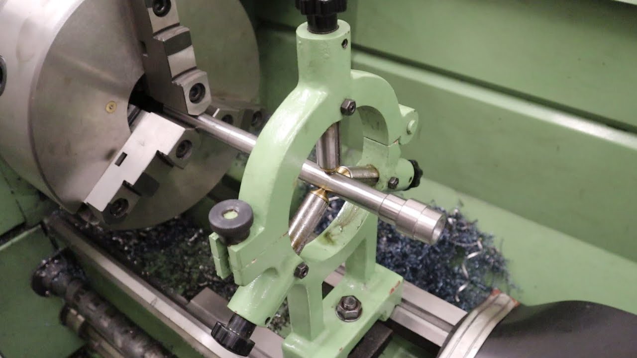 Tornitura Albero Meccanico Con La Lunetta - Combinata Per Legno [Turning Mechanic Shaft With Bezel]
