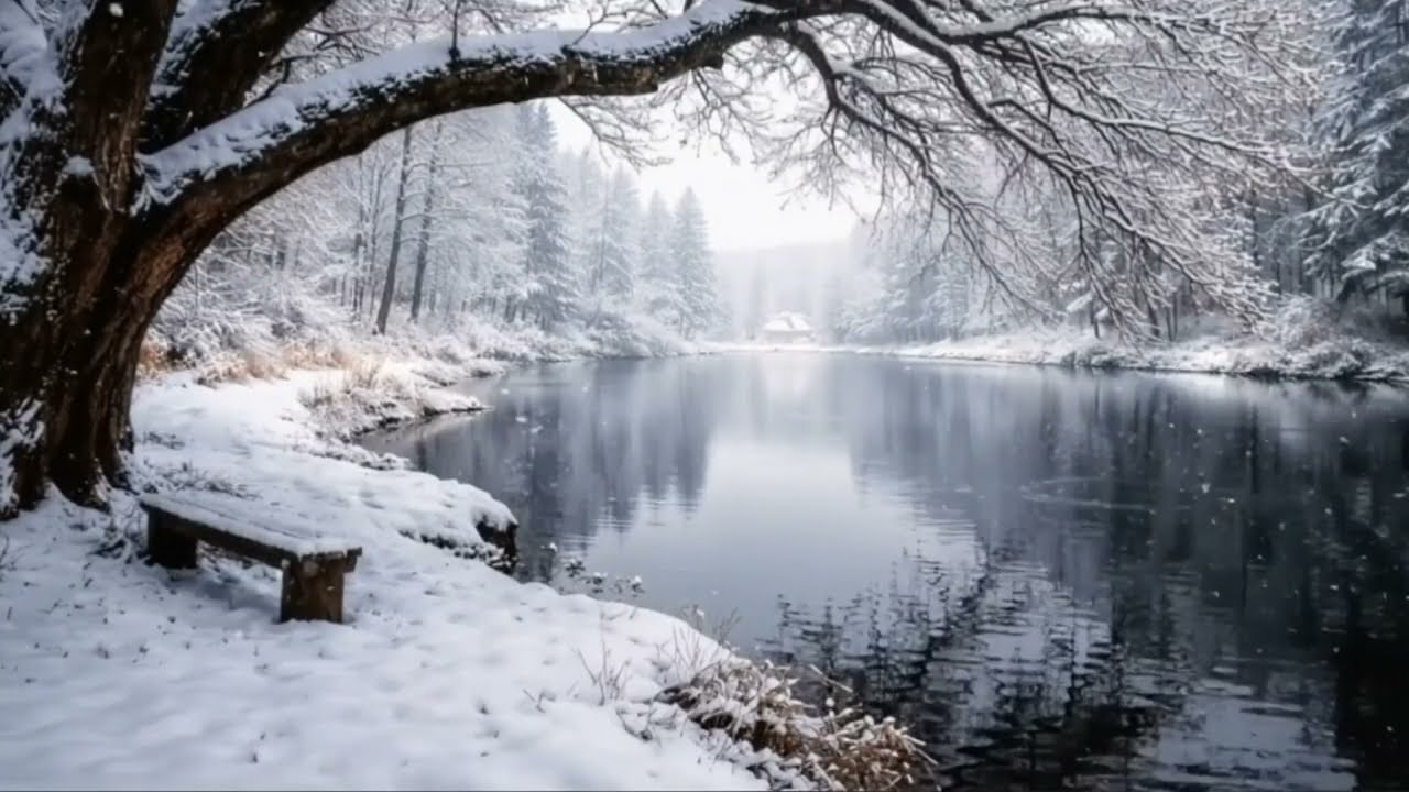 ​Ana Başlık: Snowy Forest River Ambience | 432Hz Deep Sleep & Peace | 1 Hour Nature Sounds ❄️🌲