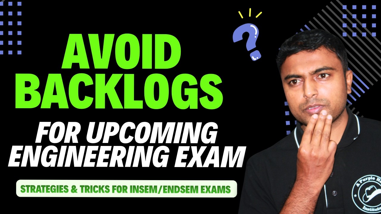 Avoid Backlogs For Upcoming Engineering Exam - Strategies For Insem/Endsem Exams | #sppu #examstudy
