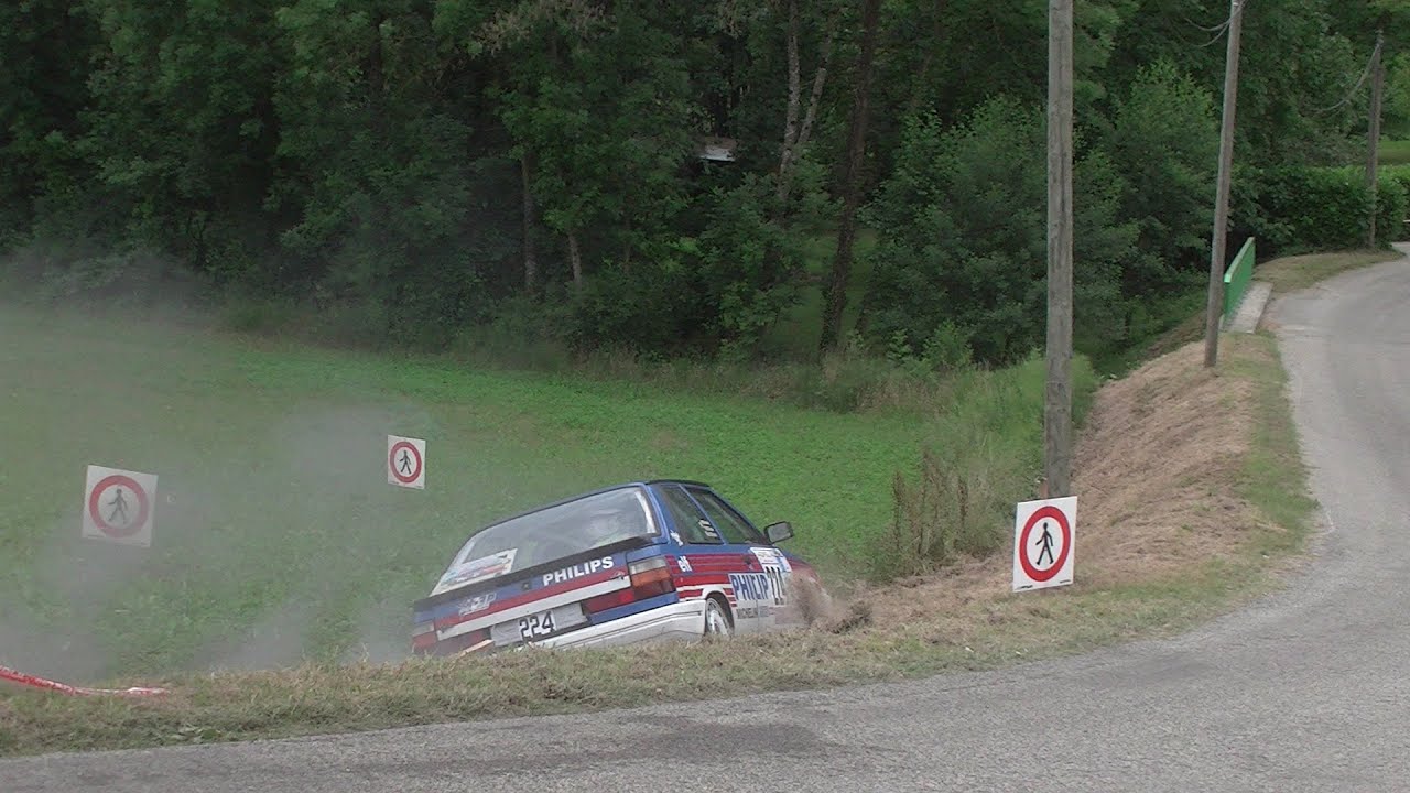 Oops moment Renault 11 Turbo VHC rallye de la Drome Paul Friedman 2014