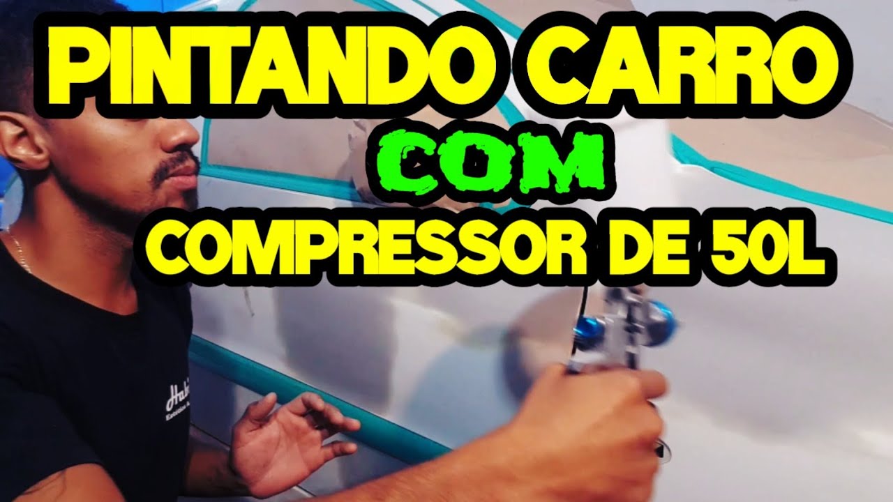 Pintando carro com compresso de 50 litros. #dicas #pintura #automotiva #profissaopintor