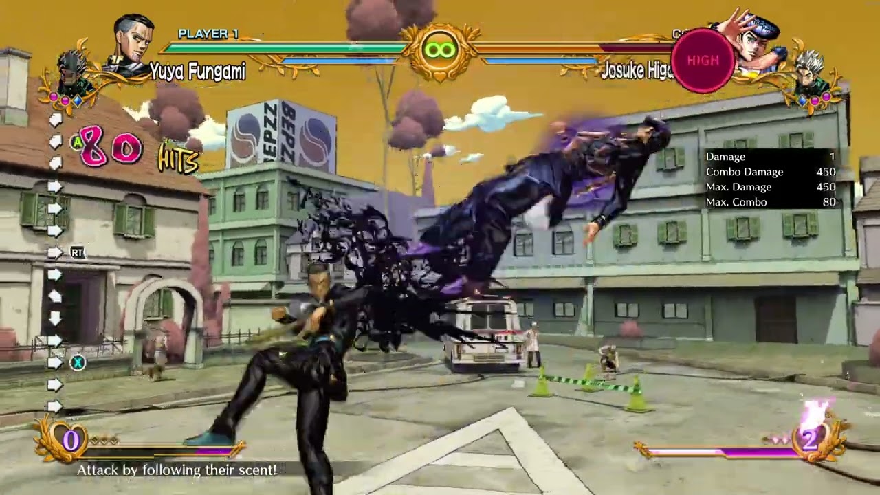 【JoJo ASBR 】Yuya | s2M | 514DMG | 1 Bar | Anywhere | Solo