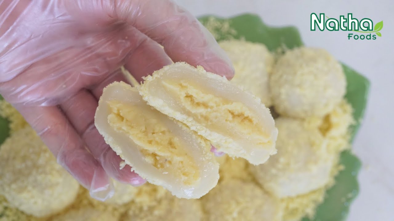 Bánh dày đậu xanh, bánh dày đỗ, cách làm dễ ơi là dễ mà ngon như bánh làng nghề nè || Natha Food