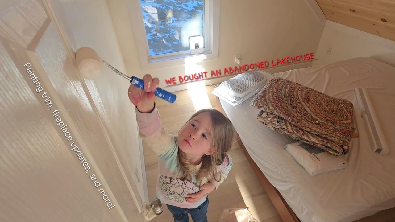 No more fireplace?!?! Painting trim and more!