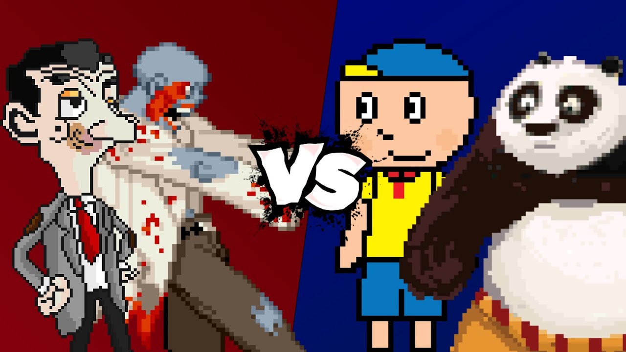 MUGEN Battle - Mr. Bean/Biohazard vs Po/Caillou