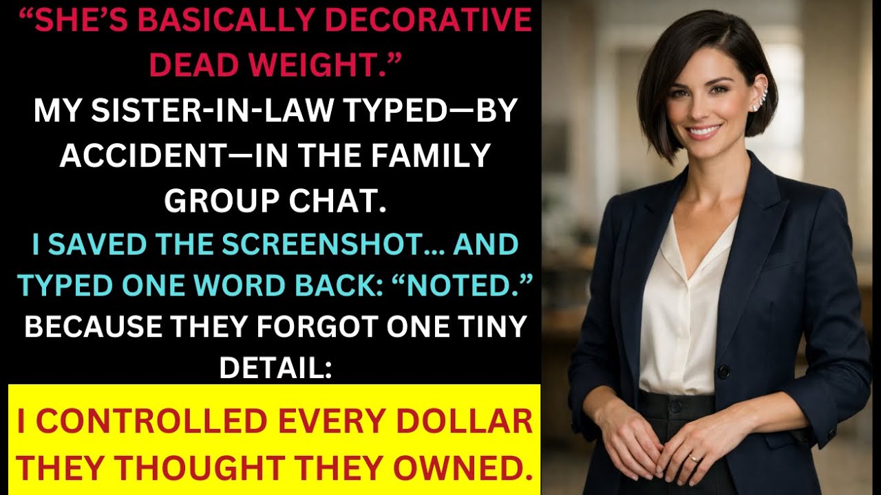 My In-Laws Called Me 'Dead Weight' in a Group Text&mdash;They Forgot I Controlled the $1.6 Billion Family.