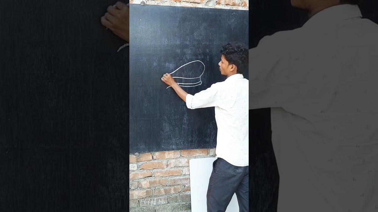 how to draw inspector's cap #art #drawing #viral #shorts