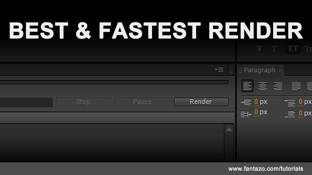 Best Render Settings for Adobe After Effects CS4 CS5 CS6