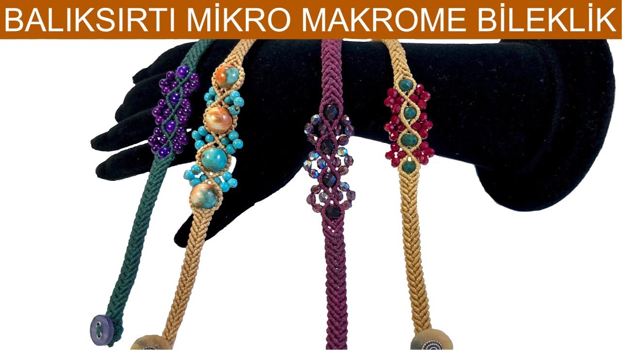 Браслет из микро макрам из елочки