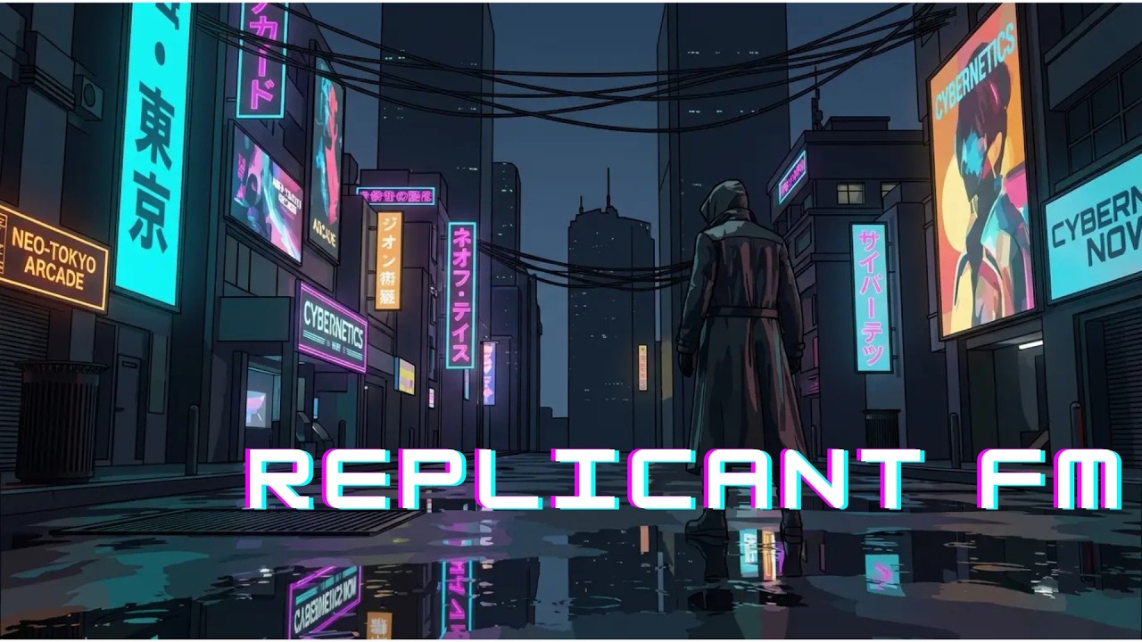 Replicant FM | Original Dark Synthwave Album | 1 Hour of Instrumental Cyberpunk Music