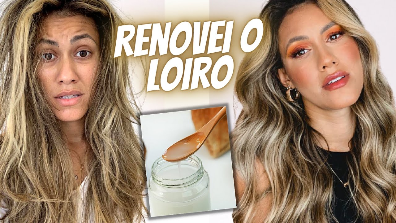Fiz uma *RECONSTRUÇÃO* no CABELO LOIRO DESTRUÍDO