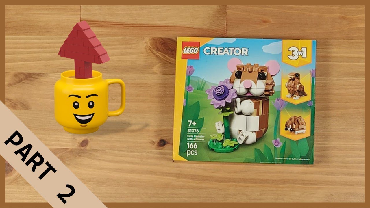 Lego Cute Hamster with a Flower 3in1 (31376) Part 2