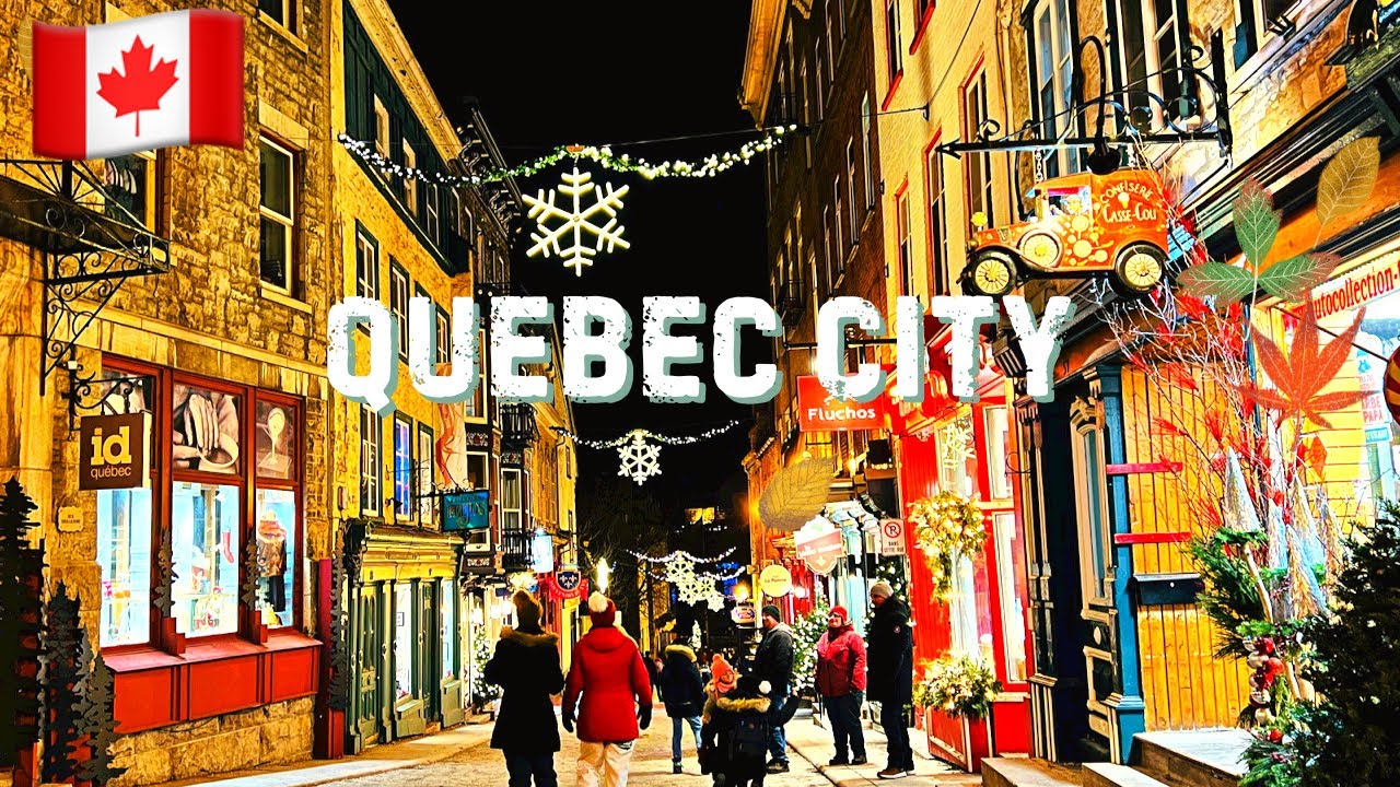 [4K]🇨🇦 Quebec City Tour | Old Quebec | Château Frontenac | Petit Champlain | Notre-Dame de Québec