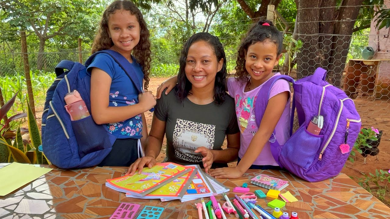 FINALMENTE… ORGANIZANDO OS MATERIAIS ESCOLARES DAS MINHAS FILHAS 2024!!! TUDO PRONTO PRA ESTUDAR🥹