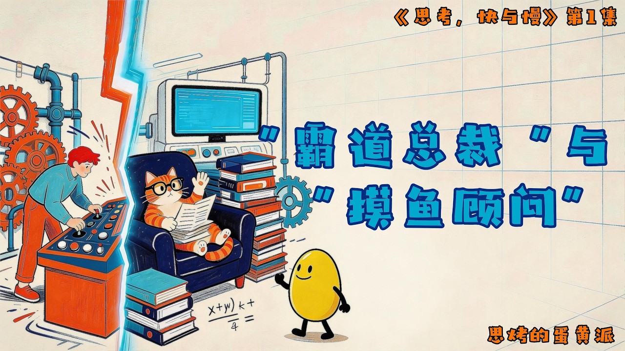《思考，快与慢》第1期：“霸道总裁”与“摸鱼顾问”，大脑里的两个“小人”     #思考快与慢   #思考  #经济学   #心理学   #思维