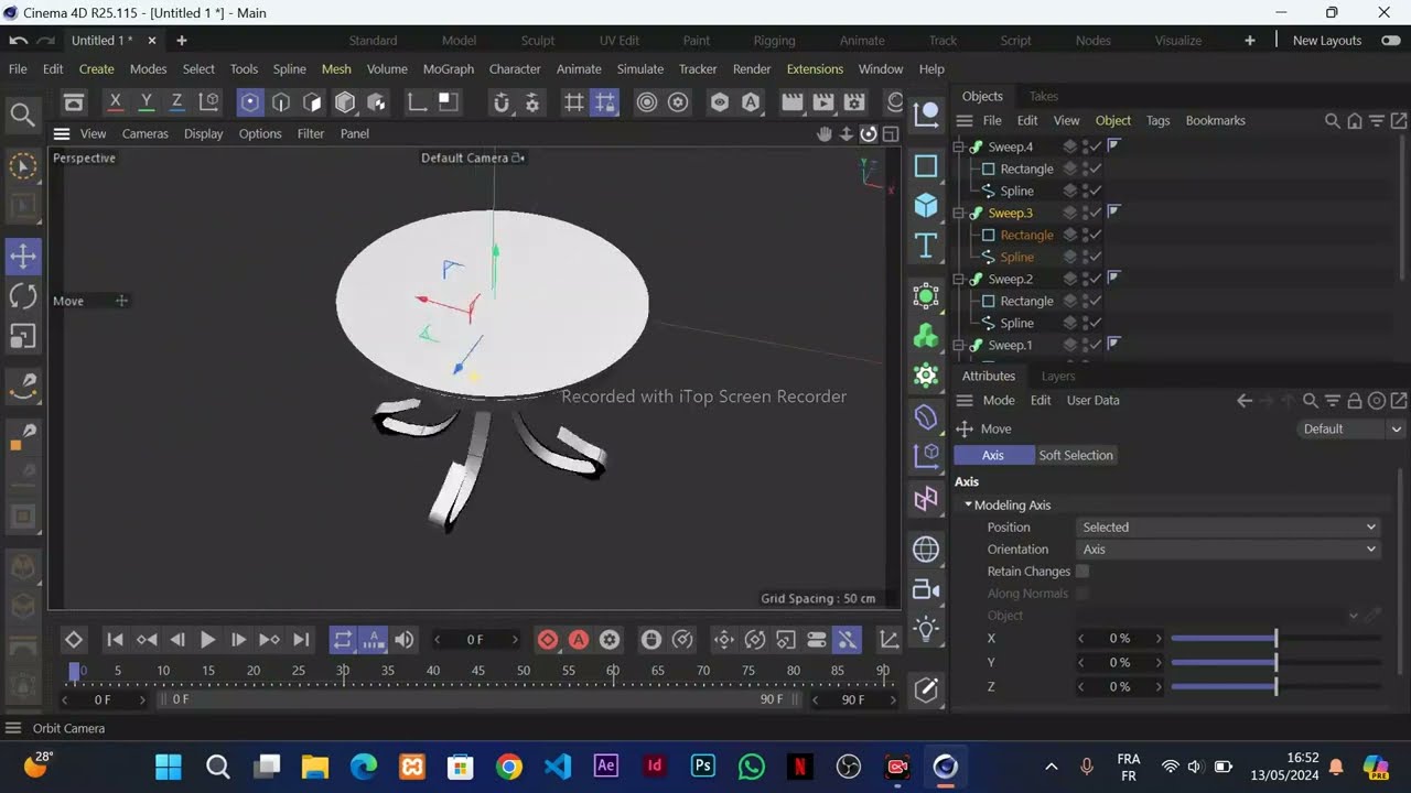 Tuto _ Cinema 4D* Comment faire une table ronde (simple)