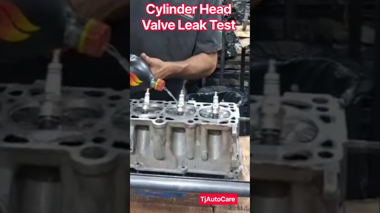 cylinder head valve leak test #video #tutorial #mechanic #car #tips #engine #shorts