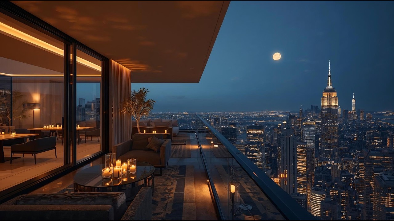 Luxury Jazz Lounge 4K ☕ Smooth Piano & Sax | Night City Ambience, Relaxing Jazz Bar Music 2026