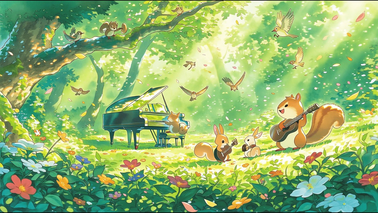 【作業用BGM】Sunlit Notes | 魔法の森で聴くRelaxing Lo-Fi - 気分を上げる朝のメロディー