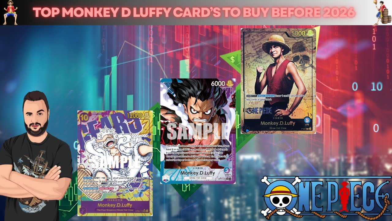 Лучшие карты Луффи, в которые стоит инвестировать до бума One Piece в 2026 году!